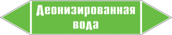 Маркировка трубопровода "деионизированная вода" (пленка, 252х52 мм) - Маркировка трубопроводов - Маркировки трубопроводов "ВОДА" - Магазин охраны труда ohranatruda-shop.ru